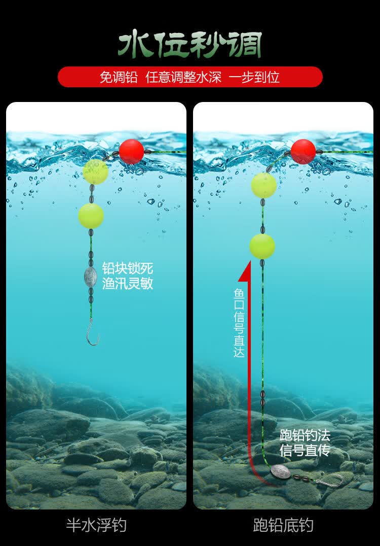 杰米仕路亚浮钓草鱼线组手工钓鱼神器子线洛阳球球钓