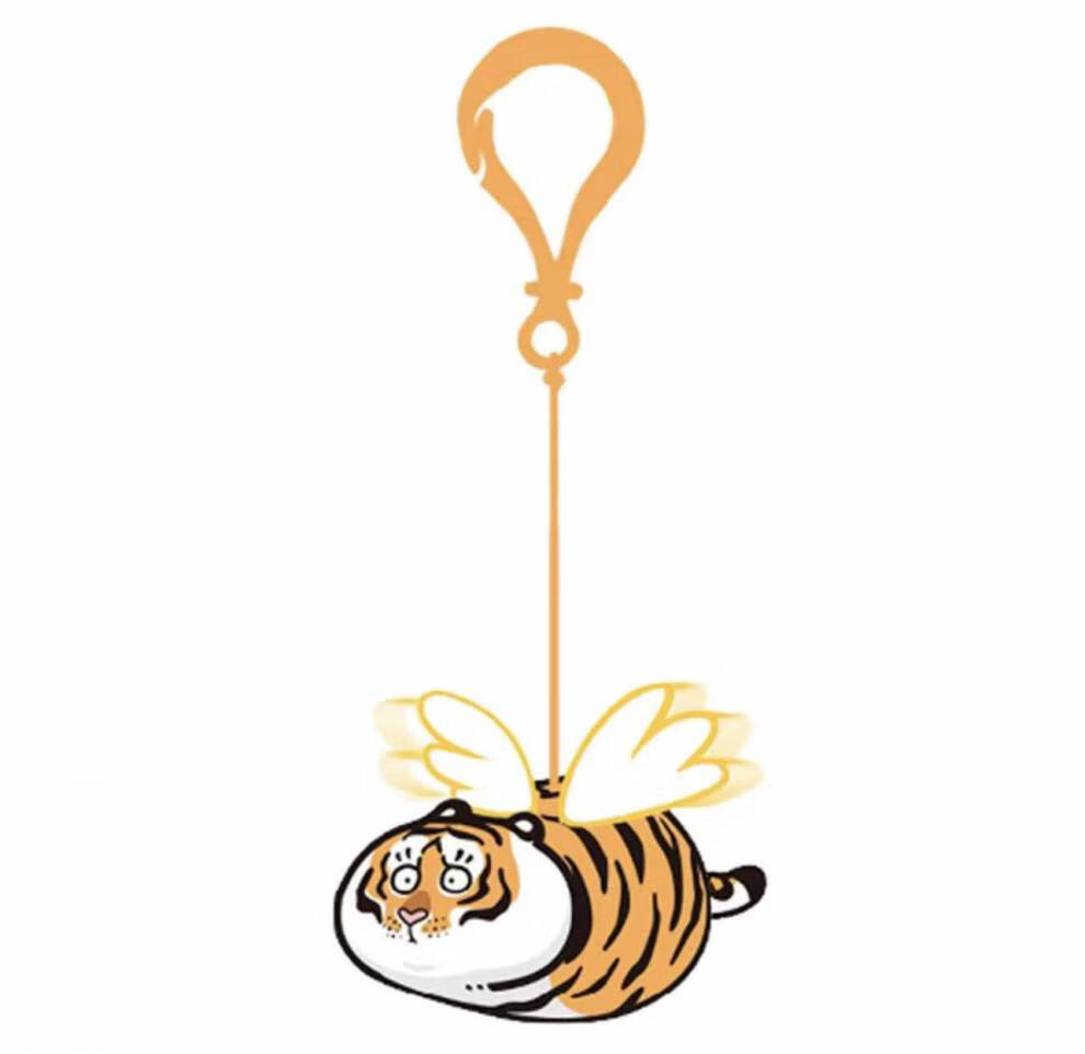 我不是胖虎翅膀如虎添翼挂件周边飞虎车载钥匙扣桌面摆件可动玩偶如虎