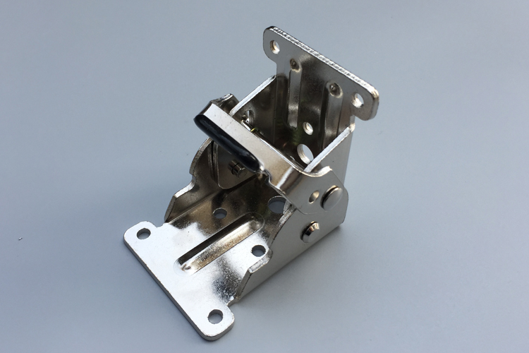 90度自锁炕折叠合页铰链桌椅腿脚银色折叠茶几家具不锈钢五金配件90度