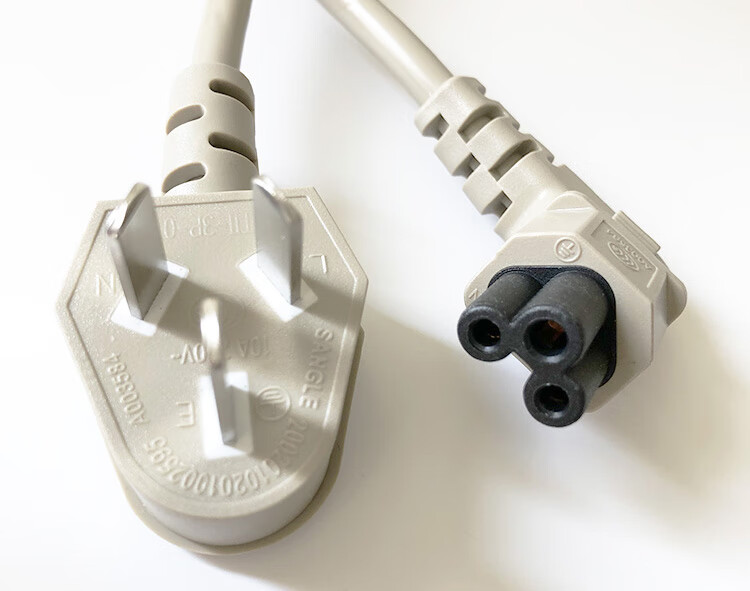 梅花三孔电源线弯头适用创维电视机55s8s9显示器投影仪适配器黑色15米