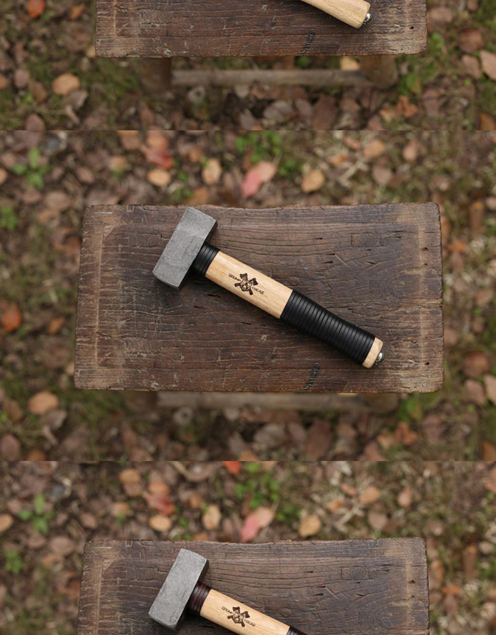 2022新款暴躁熊工匠榔头 g&b暴躁熊 工匠榔头锤子铁锤木柄木工羊角锤
