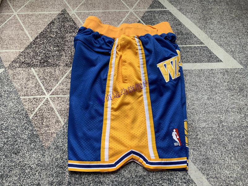 腾讯体育官方旗舰nba勇士队白色just don复古球裤 蓝色just don复古