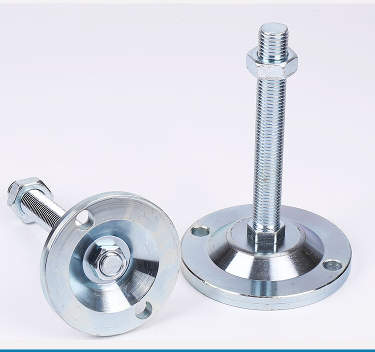 重型镀锌固定调节脚杯m125实心调整支撑关节蹄脚机床地脚螺丝m150双孔