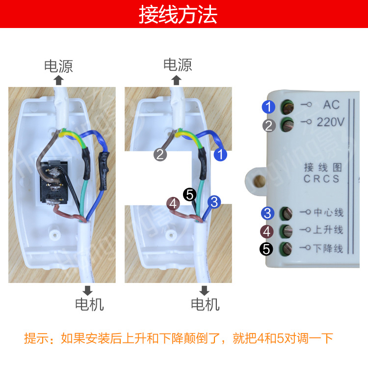 通用型投影机电动幕布遥控器电动幕布控制器投影幕无线升降开关升级版