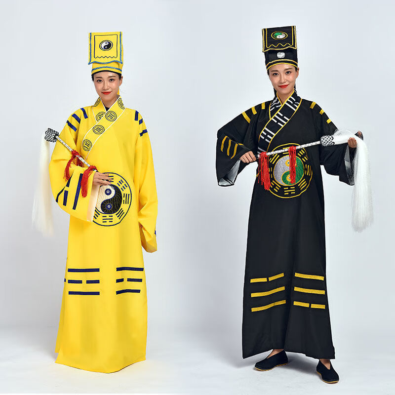 淼喵道士服装道教法器用品道服法衣道袍太极八卦衣服经衣黄林正英长袍