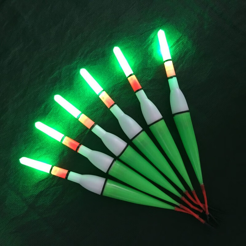 醒目亮电子漂日夜两用超亮夜光漂醒目加粗尾带电池塑料鱼漂浮漂渔具