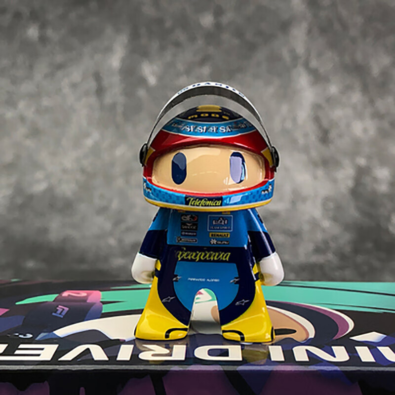 阿隆索akimi人偶q版车模型树脂迷你摆件定制现货维特尔2021维特尔人偶