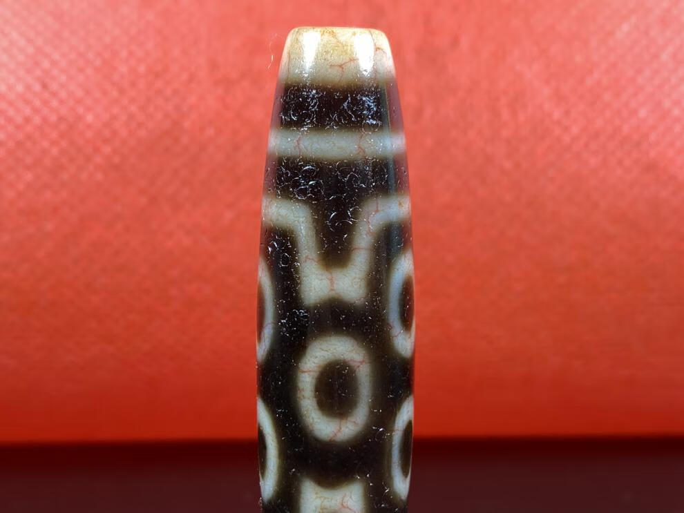 520礼物沃韵藏传风格精品包浆满风化老玛瑙血丝七眼天珠项链吊坠挂件