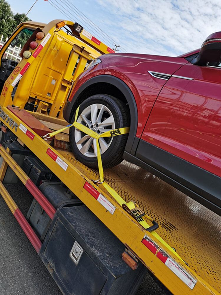 拖车轮胎固定带 5吨清障车捆绑器捆绑带拖车绳拉紧器事故车轮胎固定