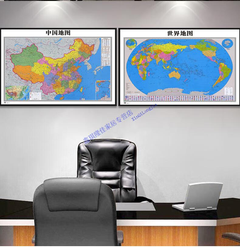 复古地图 带框尺寸:高80*长120cm 金色框 ps边框【图片 价格 品牌