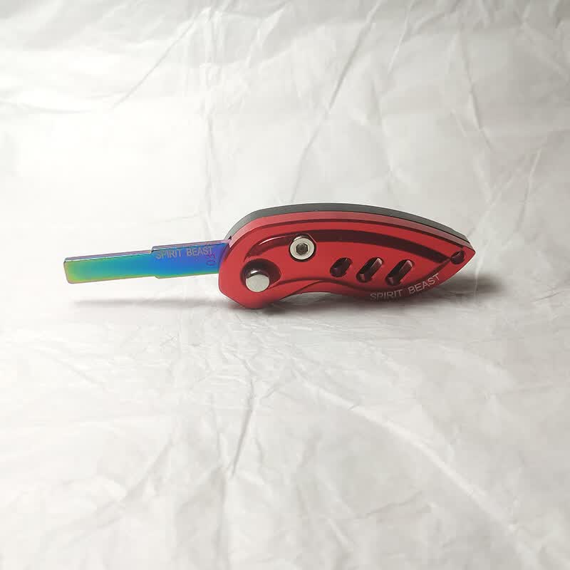 适用于宗申赛科龙rc401摩托车钥匙胚改装折叠锁匙盖金属壳配件赛科龙