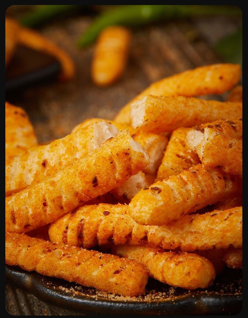 鲜虾条薯条麻辣小龙虾条网红膨化休闲办公室宿舍小零食自封口.