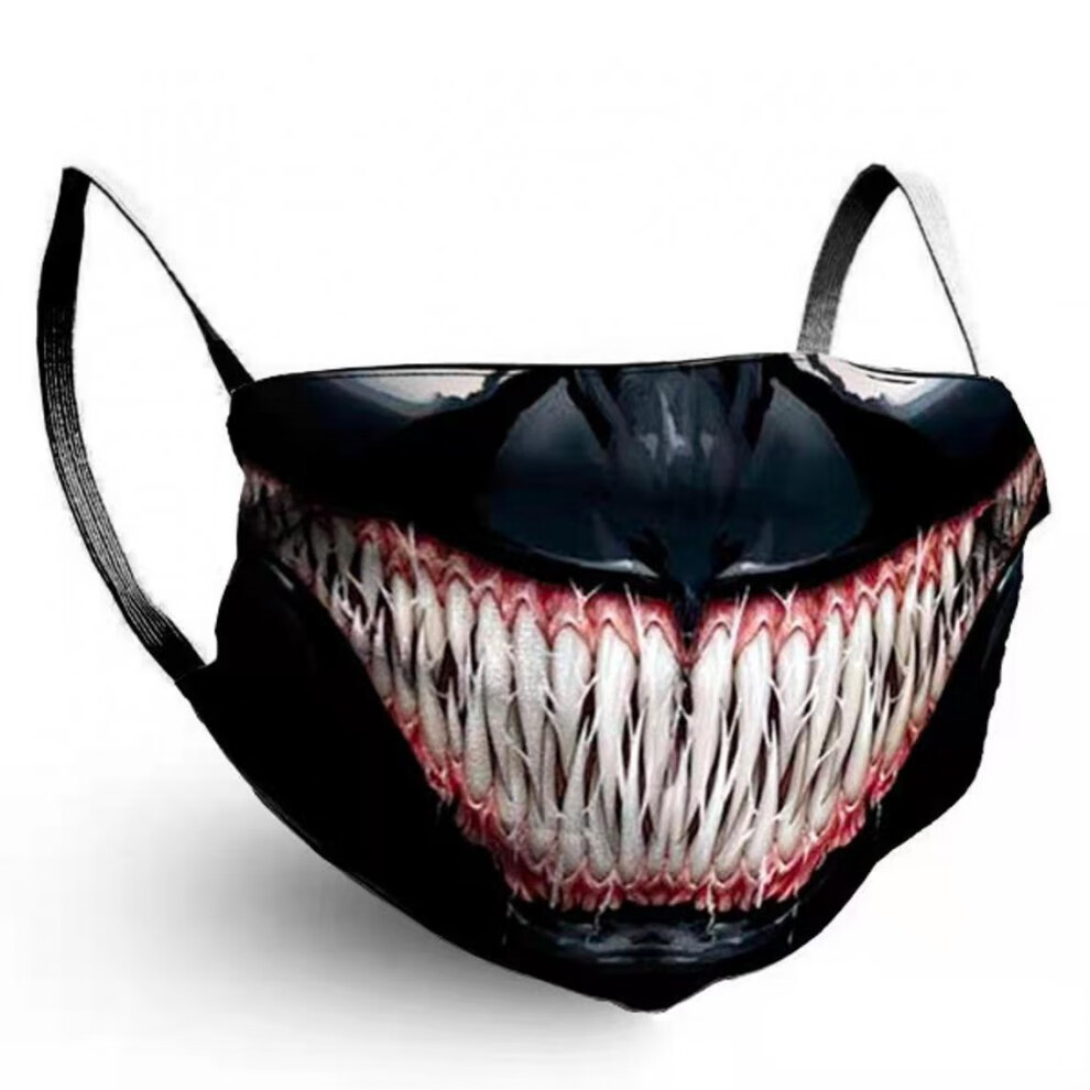 搞怪口罩帅气漫威毒液图案印花防尘可放滤芯男女防护口罩03均码