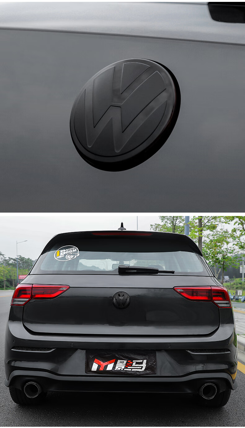 大众高尔夫8专用中网黑标八代gti/rline外观改装前后车标贴装饰件定制