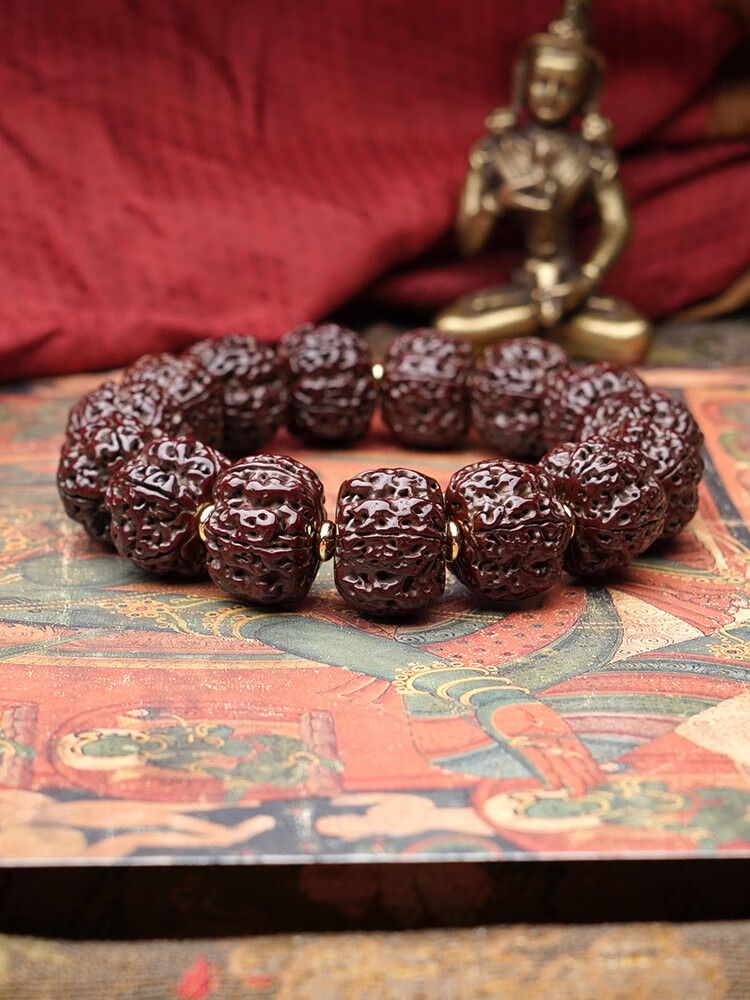 吉裕 藏式玉化老金刚菩提手串文玩男士 尼泊尔包浆成品手持大菩提子