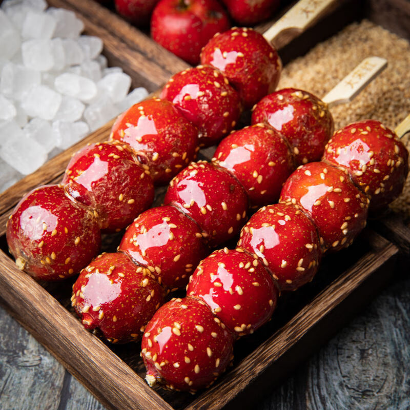 德氏精品大宋红冰糖葫芦老北京鲜果糖葫芦解腻休闲零食糖球串 红枣