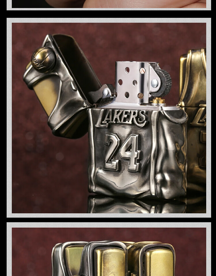 打火机纯铜篮球纪念品詹姆斯周边生日礼物送男朋友詹姆斯黄铜款zorro