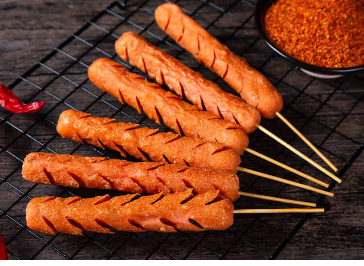烧烤肠100克整箱黄金脆皮肠煎烤淀粉油炸大香肠摆摊 25根 100克【图片