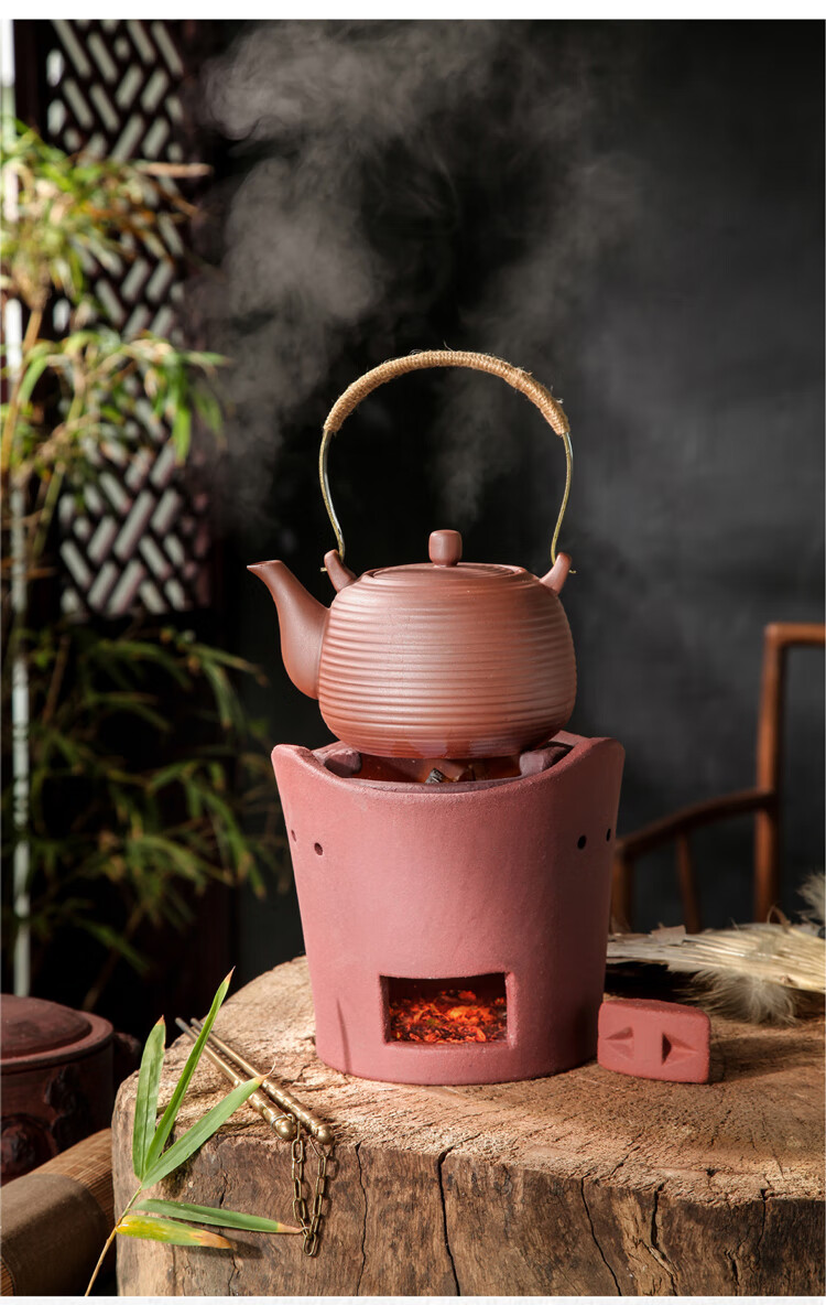 茶炉碳炉烧炭陶炉红泥小火炉木炭炉橄榄炭烧水炉煮茶器家用明火煮茶炉