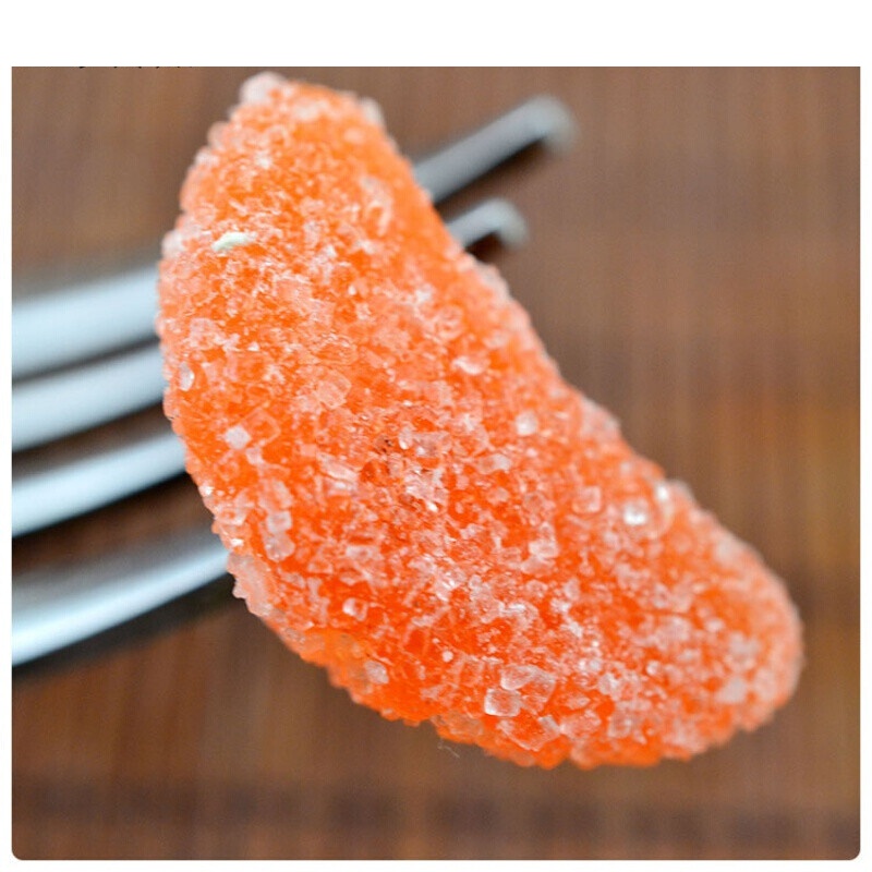 橘子软糖金桔糖果桔子瓣喜糖婚庆糖8090后怀旧零食qq糖桔子片定制15个