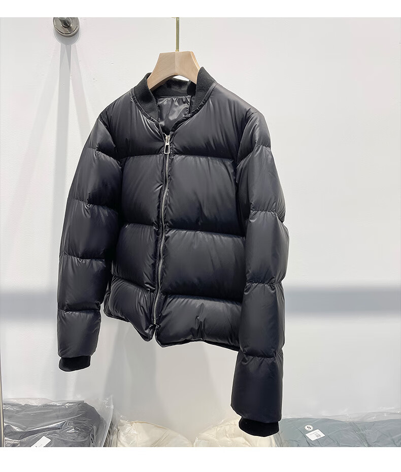 暖频道羽绒服【商场同款】小个子棒球服羽绒服女短款简约轻便冬装2022