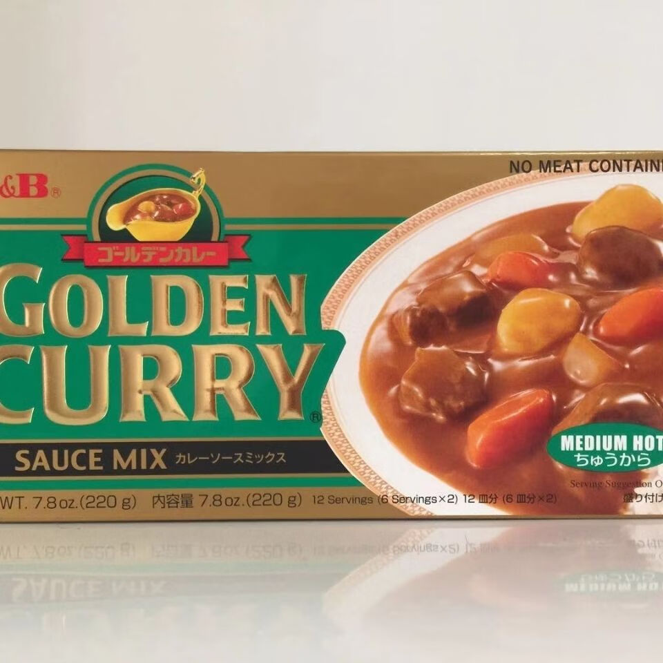 日本原装sb爱思必220克盒多规格golden日式无水咖喱膏块甘口