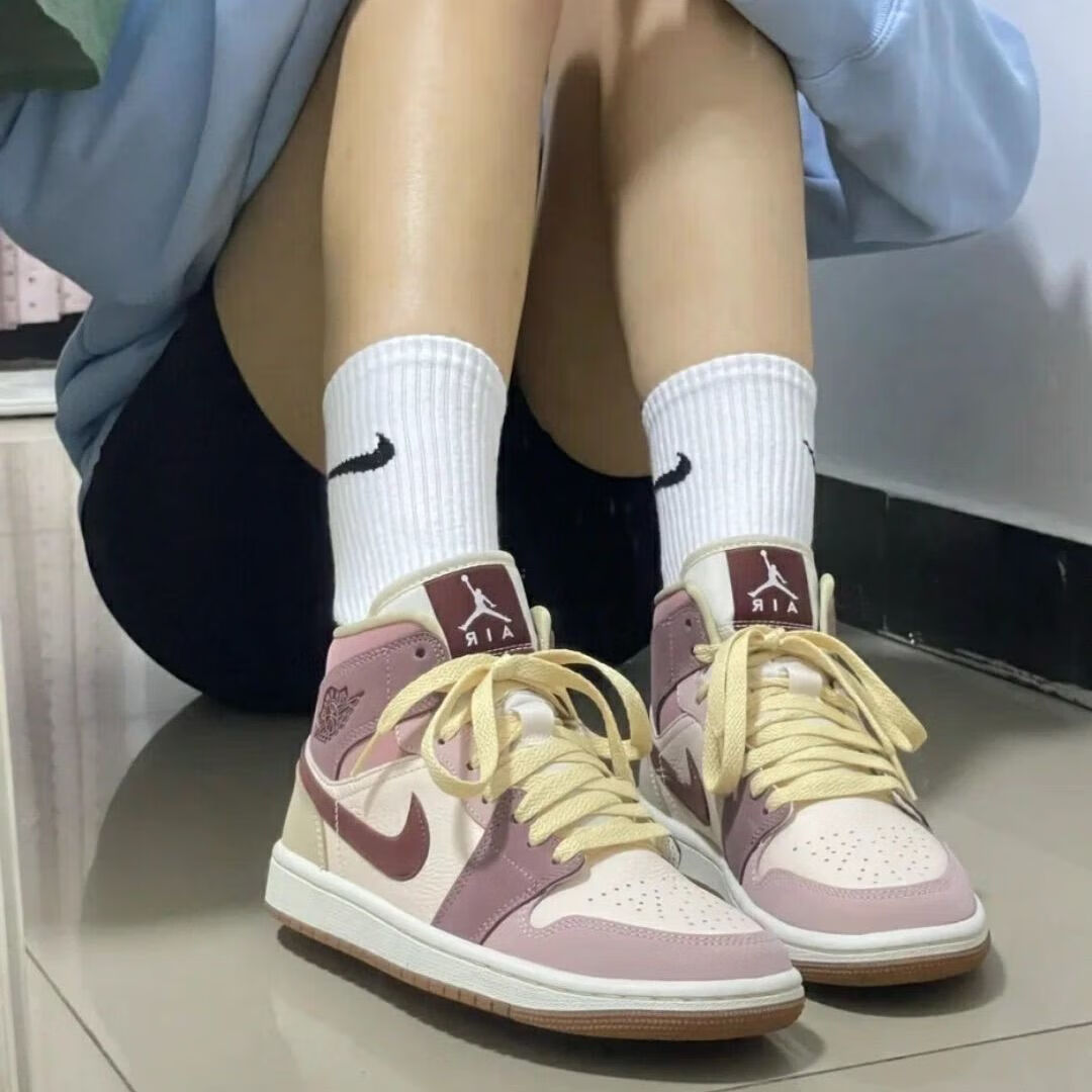 nike耐克官方2022aj1烟灰紫红红豆奶茶高品质休闲原宿风男女款复古