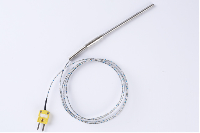 定制k型铠装热电偶ej型探头探针式热电阻wrnk191温度传感器可弯曲φ6