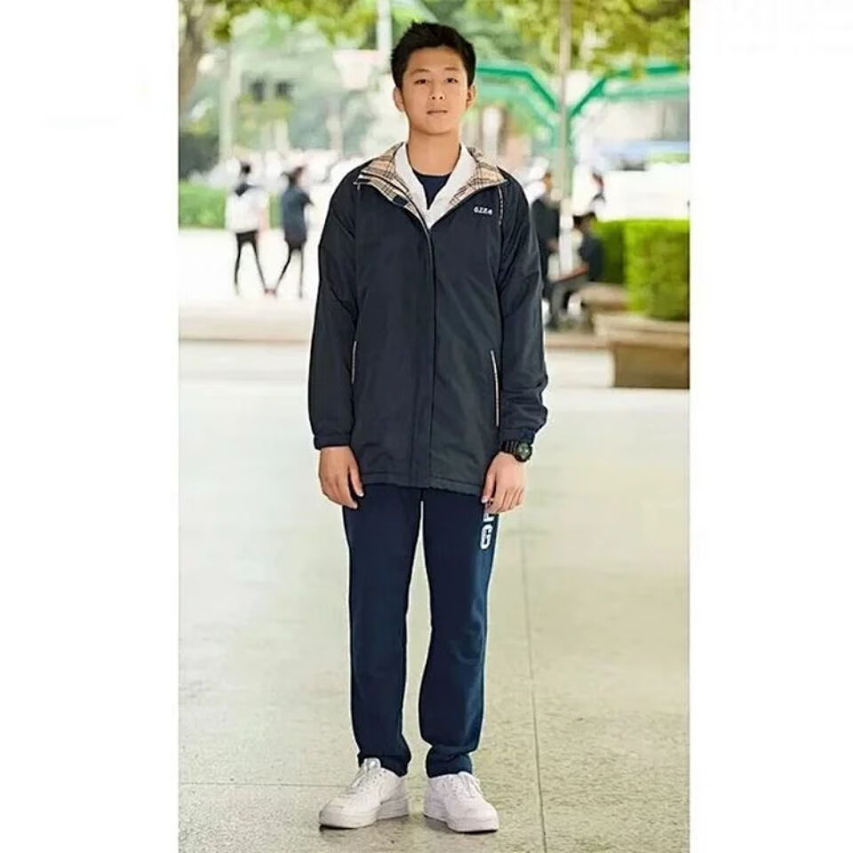 聂庄光正实验学校同款校服东莞光正学校光明小学中学卫衣风衣拉链外套
