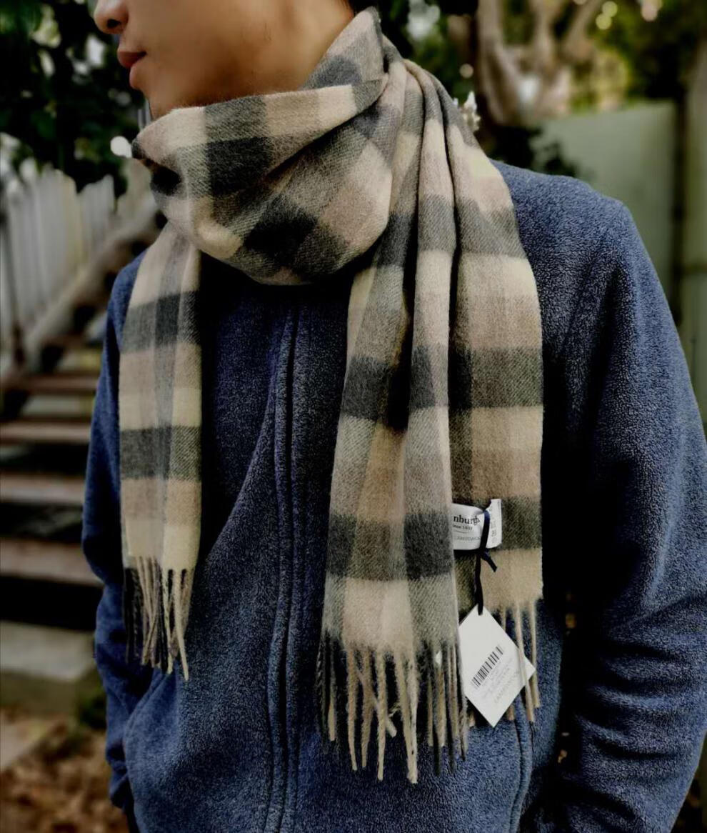 支持国货现货上海现货苏格兰格爱丁堡男士女士英国纯羊毛围巾礼物