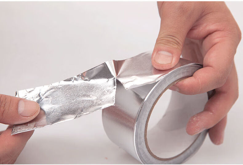 然修加厚阻燃铝箔胶带耐高温密封防水胶带水管补漏粘盆锡箔纸防晒胶带