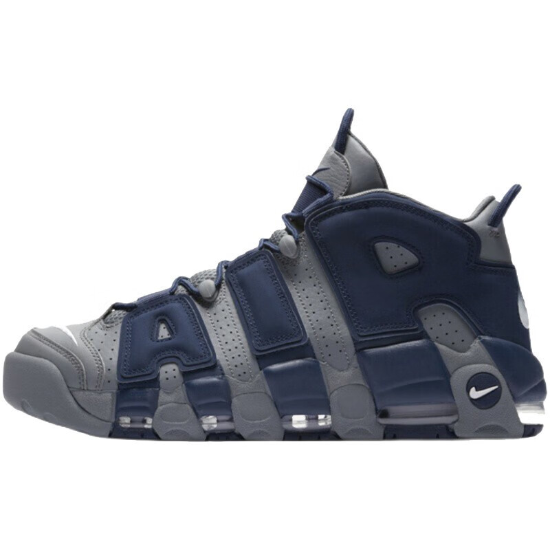 耐克nike air more uptempo 皮蓬大air 男女款休闲运动鞋 黑红公牛