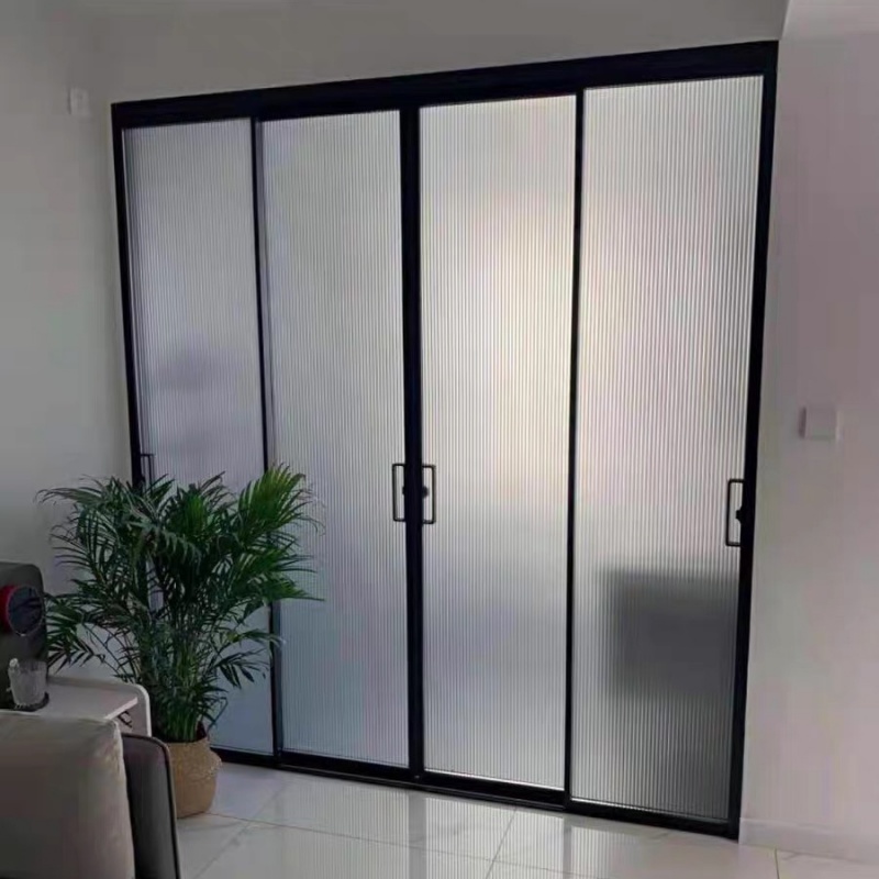 阳台推拉门厨房卫生间长虹玻璃移门客厅隔断 三联动吊轨推拉门【图片