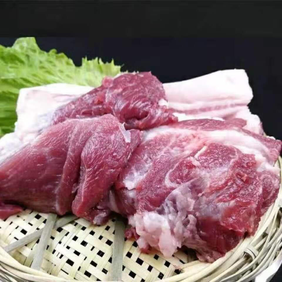 散养土猪肉新鲜五花肉生猪肉前腿肉后腿肉带皮整块五花肉五斤五花肉现
