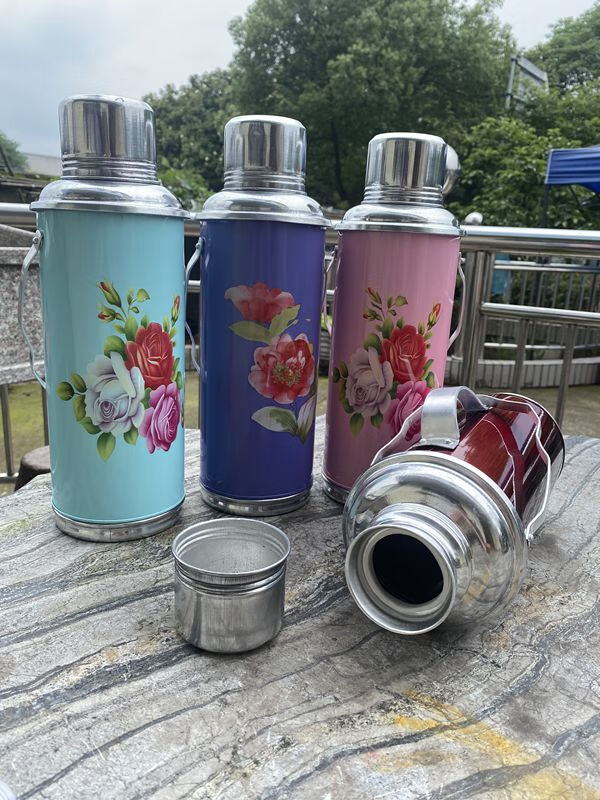 热水瓶外壳80年代老式铁壳热水瓶怀旧复古家用保温壶不含真空玻璃内胆