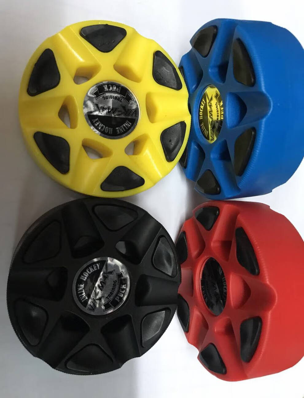 旱地冰球陆地冰球轮滑球比赛训练用陆地球黄色