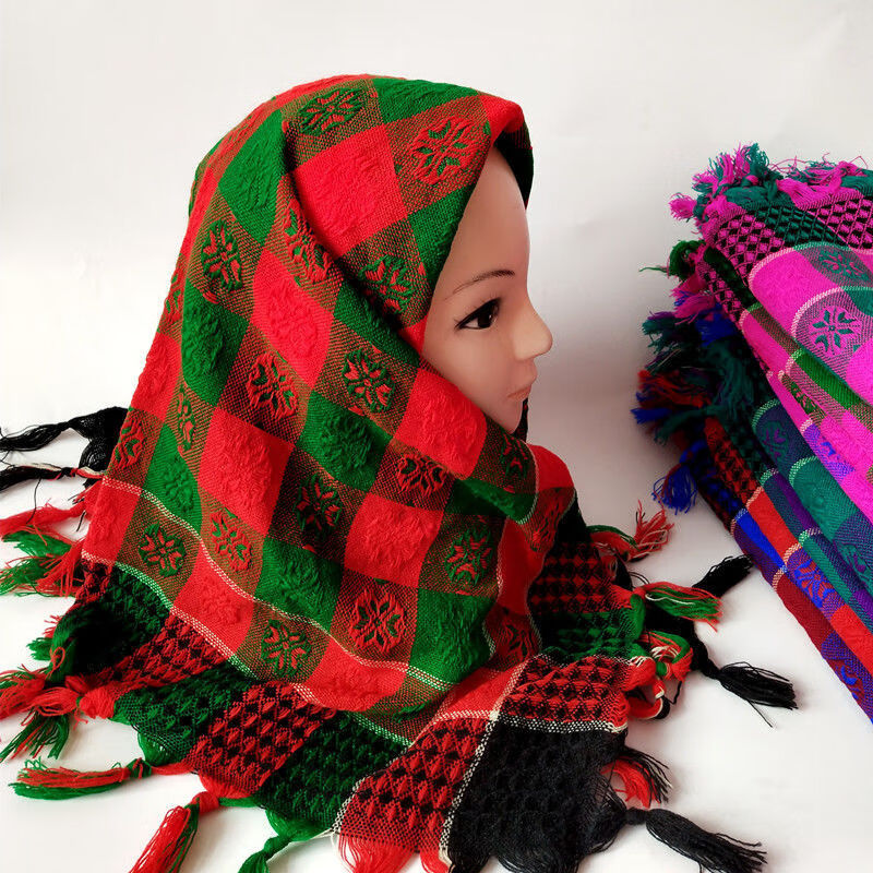一米特大方围脖农村妇女毛线包头方围巾老式四方下地干