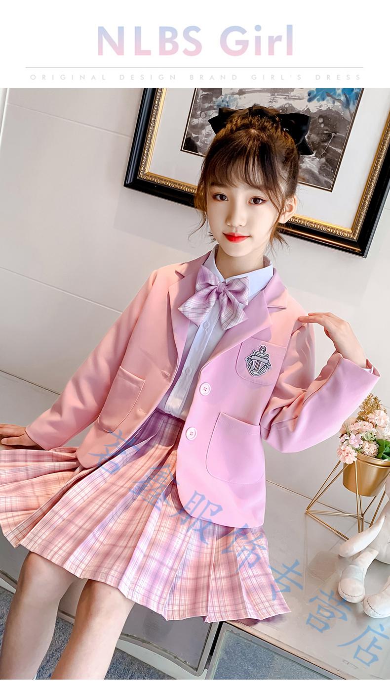 新款jk制服儿大童秋季小学生10女岁裙套装校服西装春秋春装三春少女