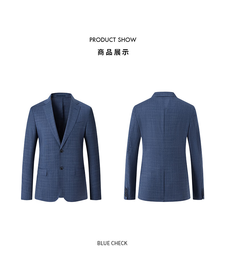 ports男装2022春季新款商务休闲单排扣后中开叉西服md8l005pff030blue