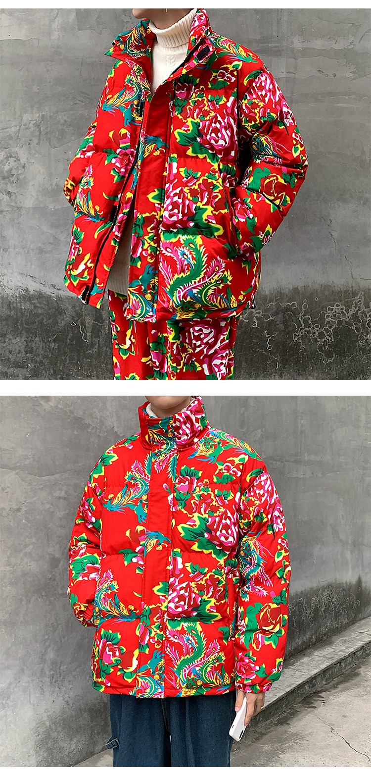 哈昱东北大棉袄东北复古网红大花袄冬天大花布衣服纯棉花手工棉衣冬季