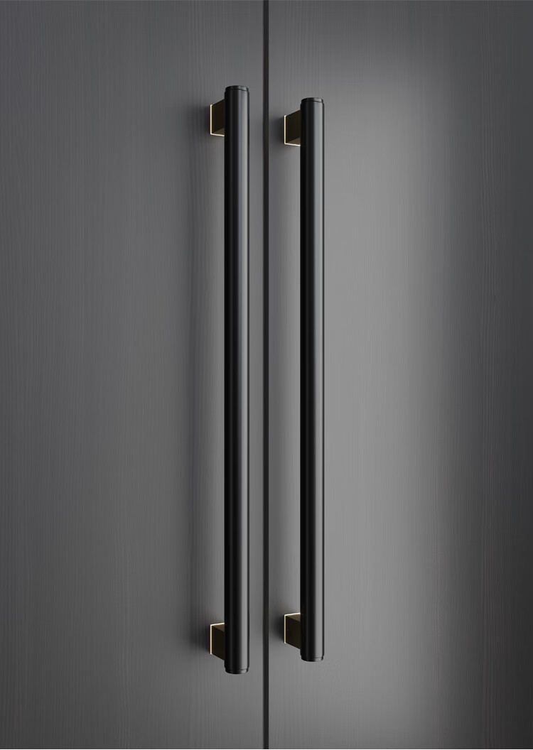 极简玻璃门拉手不锈钢黑白对装商店铺推拉有框实木门把手金色扶手1