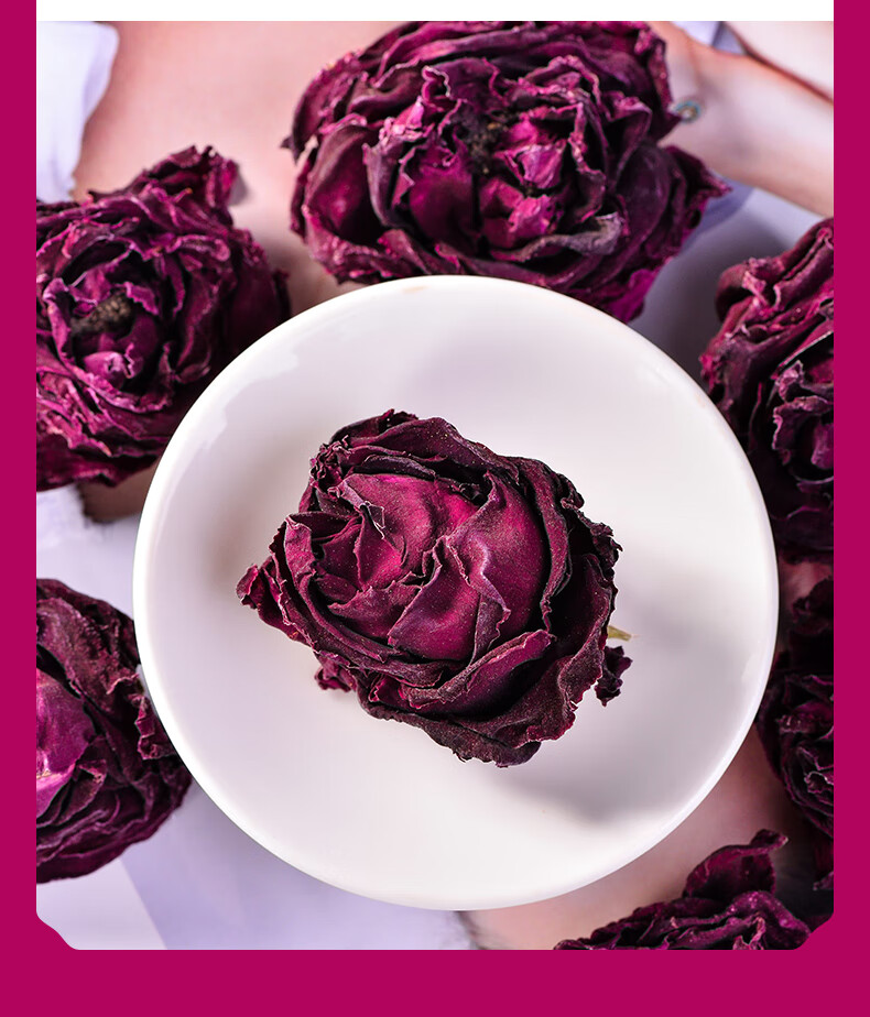 玫瑰花茶大朵云南重瓣红玫瑰茶女生泡茶干玫瑰花冠茶冻干50克玫瑰花茶