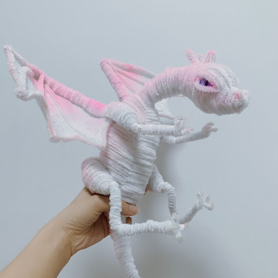 扭扭棒龙成品扭扭棒毛绒条恐龙小玩偶成品扭扭订做37天内发货比图片小