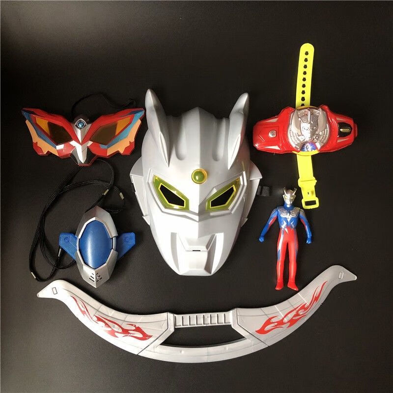 【现货】赛罗奥特曼玩具变声器 赛罗武1器全套奥特曼变身器头镖长手镯