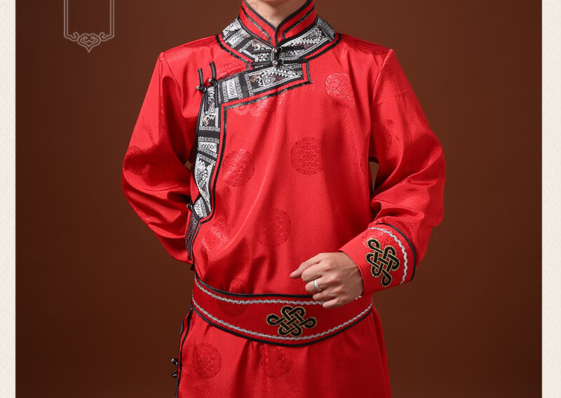 春夏必备 藏装男 新款蒙古袍子男士蒙古长袍少数民族服饰成人蒙古族