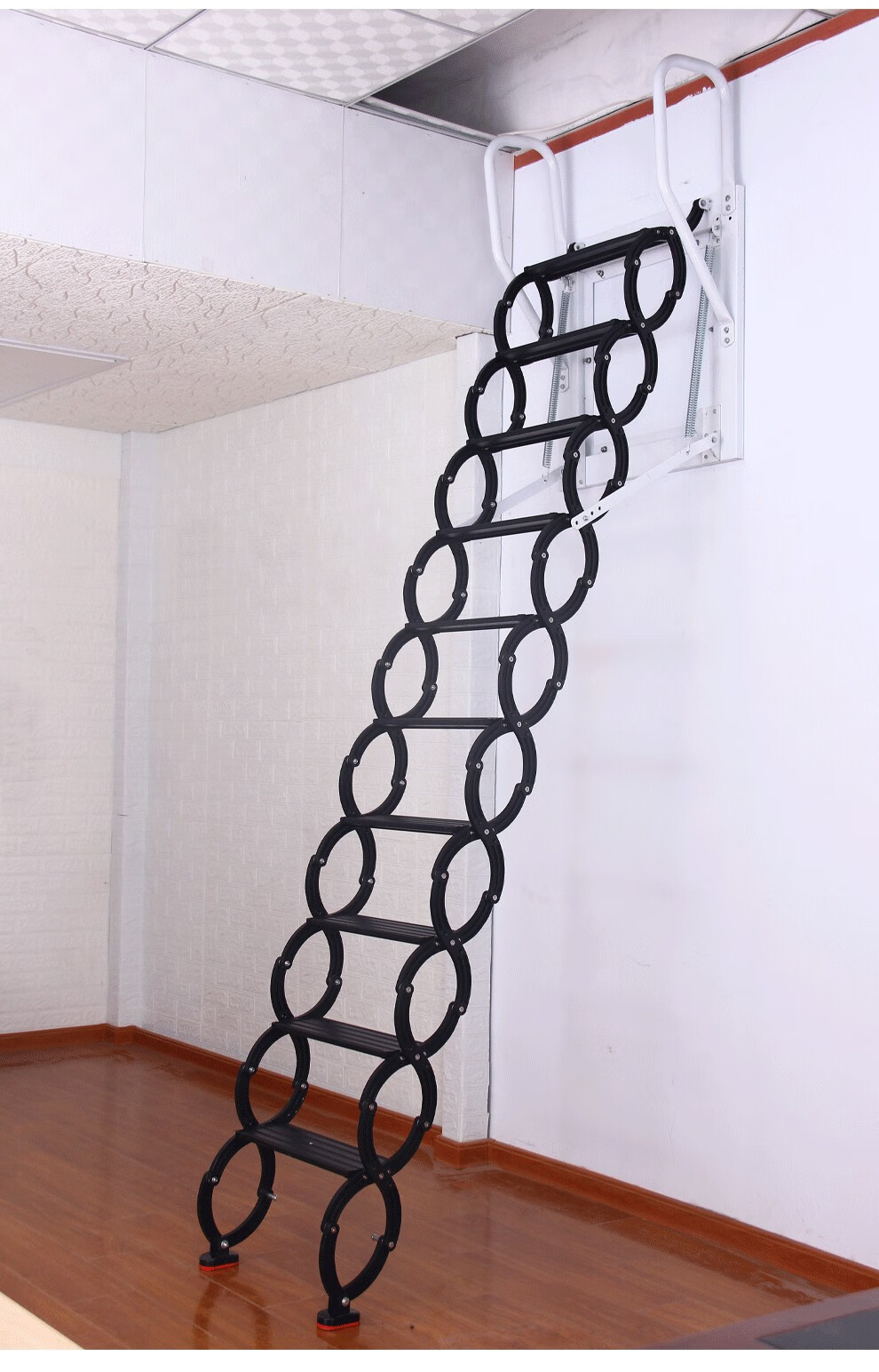 佳倩壁挂梯伸缩折叠楼梯阁楼家用楼梯壁挂式升降梯子室内加厚复式别墅