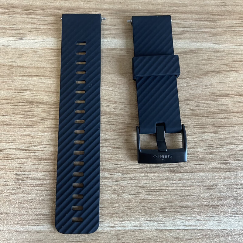 颂拓suunto松拓9斯巴达极速光电户外d5通用24mm原装硅胶表带 7全黑