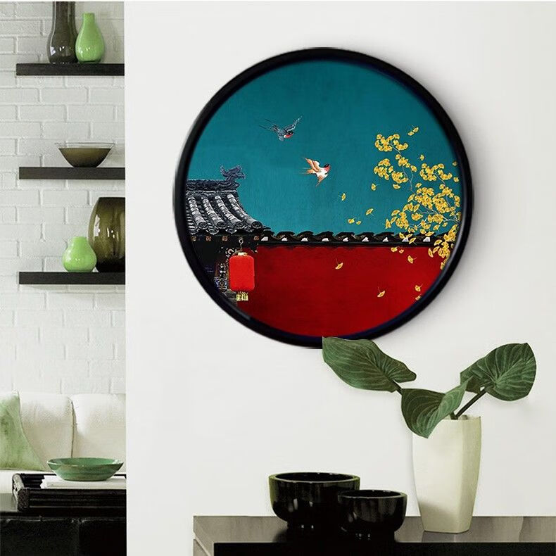 升迁风格:新中式画框材质:其他画芯材质:油画布工艺:喷绘装裱方式:有