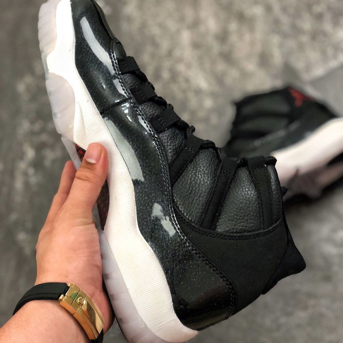 官方旗舰aj11大魔王黑白高帮男女篮球鞋378037002黑白大魔王36