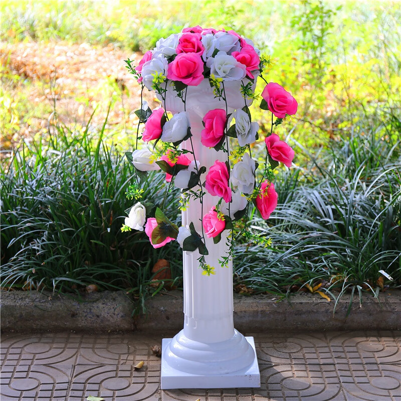 婚庆路引花柱新款欧式婚庆罗马柱路引花柱中式婚礼t台布置引路花球